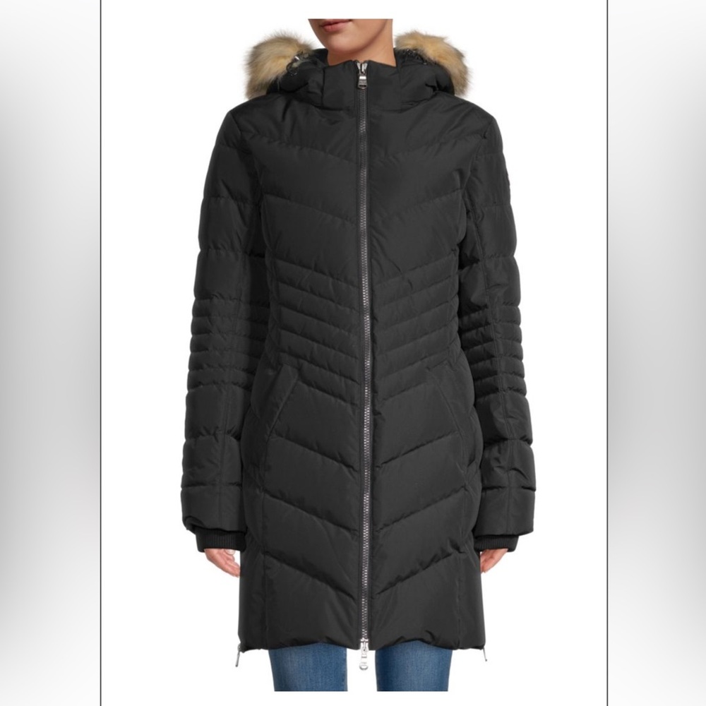 Pajar queens puffer parka with real fur hood women’s medium Msrp 600